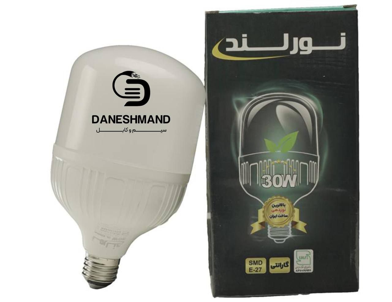 لامپ 30 استوانه وات برند نورلند