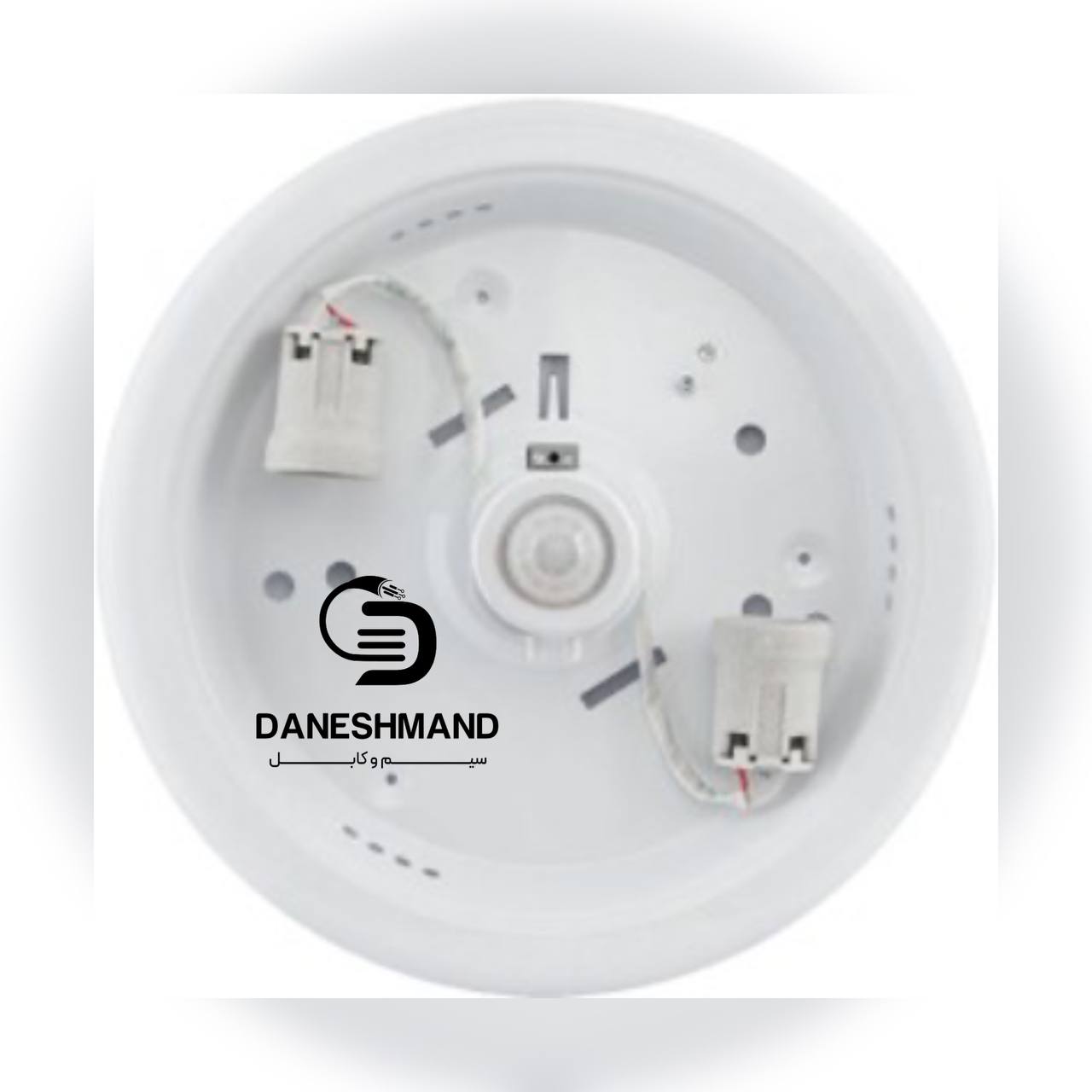 سنسور 360 درجه سقفی روکار 2 لامپ برند ستاره درخشان پلاستیکی - تصویر 3