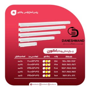 چراغ خطی اکورن 80 وات 120سانت پارس شعاع توس